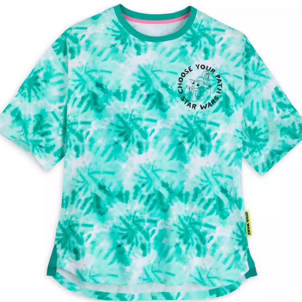 DISNEY Grogu Tie-Dye T-Shirt for Adults – Star Wars: The Mandalorian Size Large